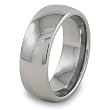 Domed Polished Titanium Band (8.0mm) - Sizes 5 - 13