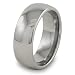 Domed Polished Titanium Band (8.0mm) - Sizes 5 - 13