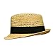 41HMUunCXNL. AA75  GORGEOUS TAN STRAW SHORT BRIM FEDORA W/ GEM TRIM