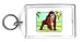 Keychain with gorilla, primate, animal, feeding, ape, banana