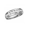 14K White Gold 1 ct. Diamond Men's Wedding Band