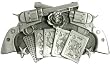 Mens "Deck of Cards" Gun Metal Belt Buckle