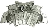 Mens "Deck of Cards" Gun Metal Belt Buckle
