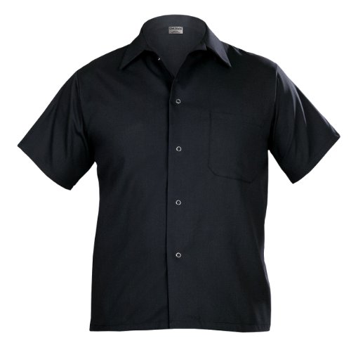 Chef Works KCBL-BLK Black Utility Cook Shirt, Size XL