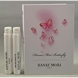2 Hanae Mori Butterfly EDT Spray Sample Perfume Travel Vial .04 Oz/ 1.2 Ml Each Lot