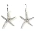 Silvertone Rhinestone Starfish Dangle Earrings Fashion Jewelry