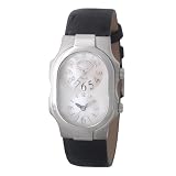 Philip Stein Teslar Womens Black Ostrich Strap Mother of Pearl Dial Dual Time Watch 1-F-FSMOP-OB by Philip Stein