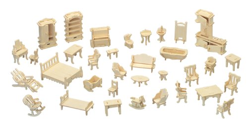 Childrens Toyshop  Toys : Furniture Set - Woodcraft Construction Kit