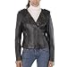 Jessie G. Women's Studded Lambskin Leather Motorcycle Jacket - Black M