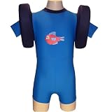 Boys Short Sleeve Float Suit with Heads-Up Flotation and UV Sun Protection