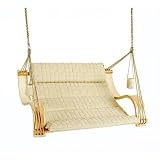 Sand Finish Double Basket Weave Outdoor Hanging Lounger Chair