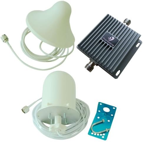 65dB Gain GSM/3G 850MHz 1900MHz Dual Band Cell Phone Signal Booster Repeater Amplifier With Indoor and Outdoor Omni-directional Antennas For Home Or Office Large Coverage