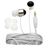 Nemo Digital NF35437-CBK Crystal Stud Earbud (White with White Wires)