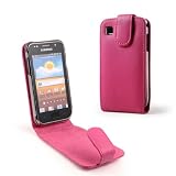 Produkt-Bild: MaryCom Ledertasche PREMIUM QUALIT&Auml;T f&uuml;r Samsung Galaxy S i9000 / i-9000 und Samsung Galaxy S Plus i9001 / i-9001 / Mobil Telefon Phone Handy in Pink + Gratis Displayschutzfolie / LTP i9000