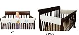 Leachco Easy Teether XL - 2 Pack and Easy Teether XL Side Rail Covers White 2 Pack with Bonus Dainty Baby Reusable Bag