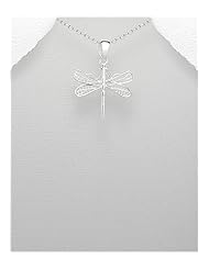 Dragonfly Pendant Necklace In 92.5 Sterling Silver