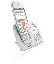 Philips XL6651C/38 DECT Komfort-Telefon mit Anrufbeantworter (große Tasten und Anzeige, hörgerätetauglich, 2 Direkttasten, reduzierter Stromverbrauch ) weiss-silber