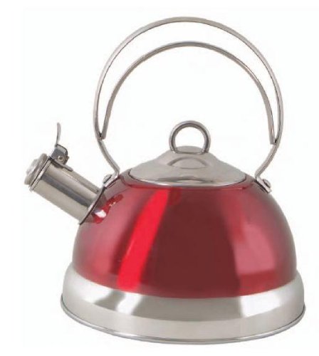 Gibson Mr Coffee Hartville 1.8-Liter Whistling Tea Kettle, Red