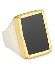 Nava Zahavi Onyx, Sterling Silver and High Karat Gold Ambition Ring
