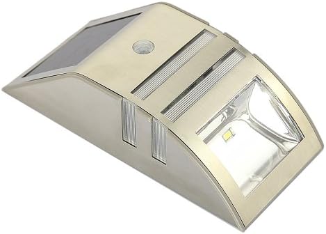 TabStore Wireless LED Solar Powerd Security Motion Sensor Light, Wall/Garden Lamp Light (White Light) Silver