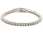 4.5 Carat Sterling Silver CZ Tennis Bracelet