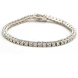 4.5 Carat Sterling Silver CZ Tennis Bracelet