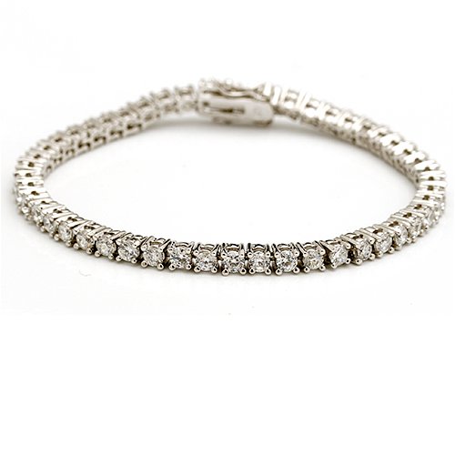 4.5 Carat Sterling Silver CZ Tennis Bracelet