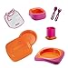 Beaba Softlines 7-Piece Dinner Set (Plate, Bowl, Cup, Spoon, Fork, Bib and Lid)