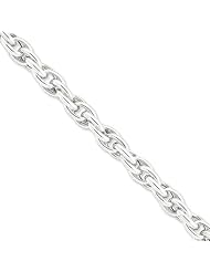 .925 Sterling Silver 9.85mm Hollow Loose Rope Chain