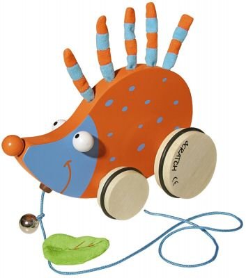 Childrens Toyshop  Toys : Baby Wooden Pull Along Toy - Hedgehog