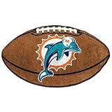 Miami Dolphins 22"X35" Football Mat Made Of Polyester With A Non-Skid Duragon Latex Backing