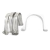 uxcell ホースバンド　サドルクランプ　クリップ　チューブ/パイプ用　U型　90mm直径　ステンレススチール　10個入り