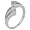Sterling Silver Round Cut Cz Quad Split Wrap Promise Ring
