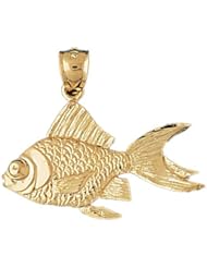Dazzlers Solid 14k Gold Goldfish Charm Pendant Available in three colors from jewelsberry (weights: 3.9 grams only)
