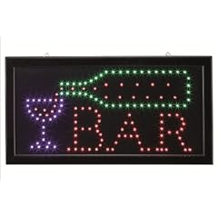 Hellum 300017 LED Schild "Bar" mit Flie�-Effekt, 148 bunte LED'S, 48 x 25 cm, Innenbeleuchtung