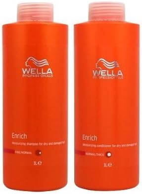 Wella Professional Care Enrich Moisturizing Shampoo Conditioner 1,000ml set Salon monopoly business for BIG