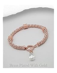 CZ Bracelet In Brass