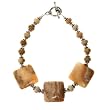 EXP Handmade Fossil Coral & Silver Bracelet