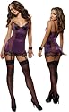 Sexy Purple Babydoll Chemise Lingerie Set