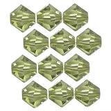 12 Light Olivine Swarovski Crystal Bicone Beads 6mm New