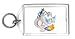 Keychain with mouse, ladder, cheese, cat