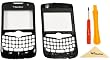 Nextel Sprint Blackberry Curve 8350 8350i Faceplate Housing With LCD Screen Lens Cover Pre-installed + T5 Screw Driver and Plastic Pry Tool + WirelessFinest MicroFiber Cleaning Cloth