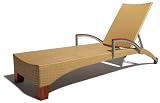 Strathwood Camano All-Weather Wicker Sun Lounger, Honey