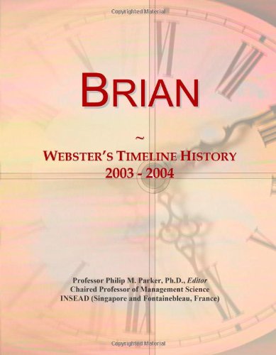 Brian: Webster's Timeline History, 2003 - 2004