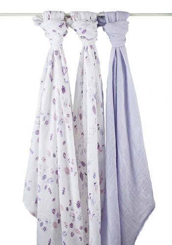 aden + anais Organic 3 Pack Swaddle - Once Upon a Time picture