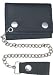Biker Wallets - Motorcycle Biker Genuine Leather Trifold Wallet with Chain