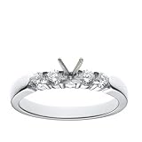 14k White Gold Prong Set Round Brilliant Diamond Engagement Ring Setting (1/3 ct tw, I, I1)