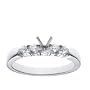 14k White Gold Prong Set Round Brilliant Diamond Engagement Ring Setting (1/3 ct tw, I, I1)