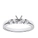14k White Gold Prong Set Round Brilliant Diamond Engagement Ring Setting (1/3 ct tw, I, I1)
