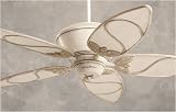 Tommy Bahama TB301CW Paradise Key Remote Control Colonial White Tropical Ceiling Fan 52 Blade Span